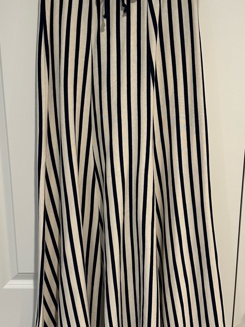 Zara Striped Navy and Cream Maxi Skirt Size S